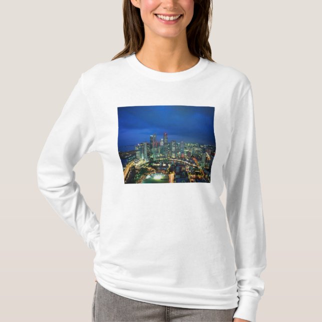 Singapore Skyline nattetid, Singapore Tee (Framsida)