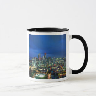 Singapore Skyline på natten, Singapore Mugg