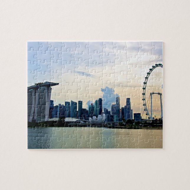 Singapore Skyline per dag Pussel (Horisontell)