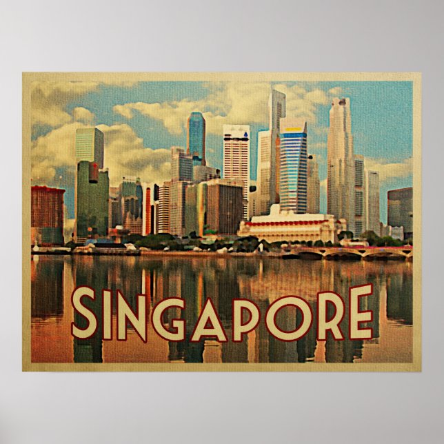 Singapore Skyline Poster (Framsidan)