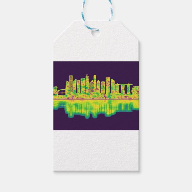 Singapore Skyline Presentetikett (Framsidan)