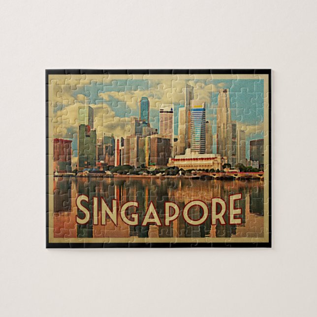 Singapore Skyline Pussel (Horisontell)