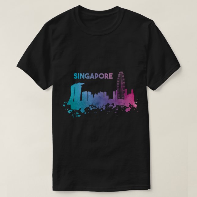 SINGAPORE SKYLINE   T SHIRT (Design framsida)