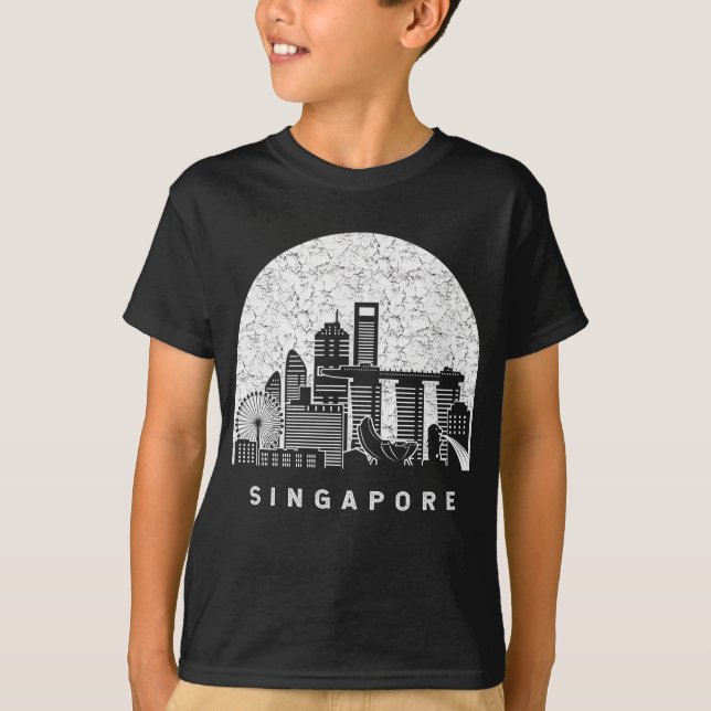Singapore Skyline T Shirt (Framsida)