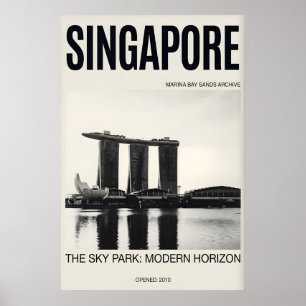 Singapore Skyline Väggkonst, Marina Bay Sands Poster