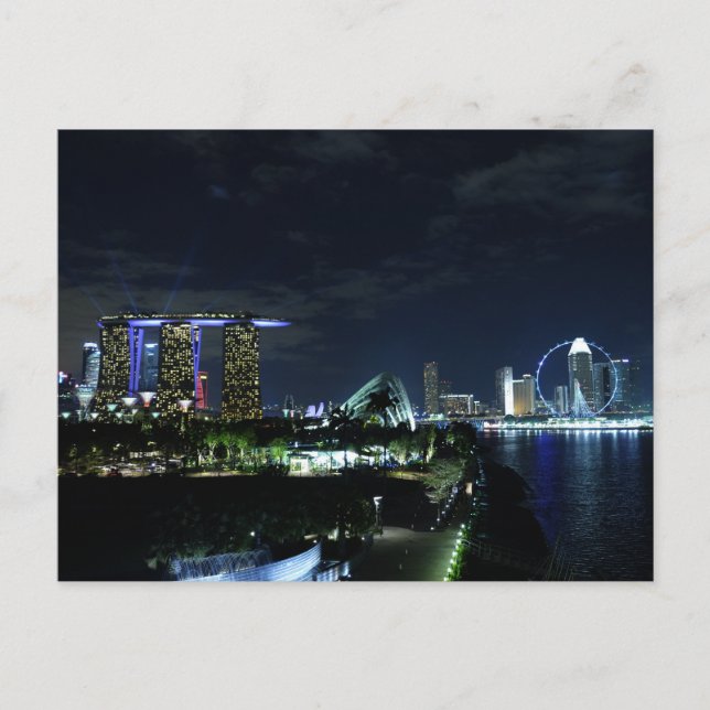 Singapore Skyline Vykort (Framsida)