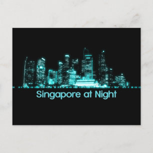 Singapore Skyline Vykort