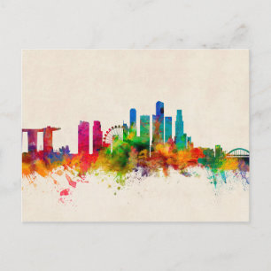 Singapore Skyline Vykort
