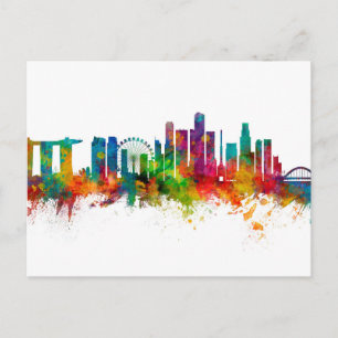 Singapore Skyline Vykort