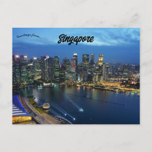 Singapore Skyline Vykort