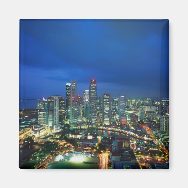 Singapore stadsbild nattetid, Singapore Magnet (Framsidan)