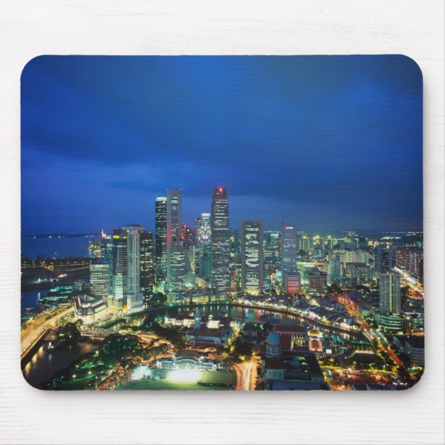 Singapore stadsbild på natten, Singapore Musmatta (Framsidan)