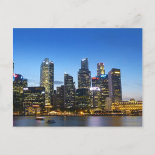 Singapore stadsbild vykort