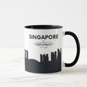 Singapore stadskoordinater för china mugg