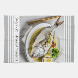 Singapore Steamed Pomfret Kitchen Towel Kökshandduk