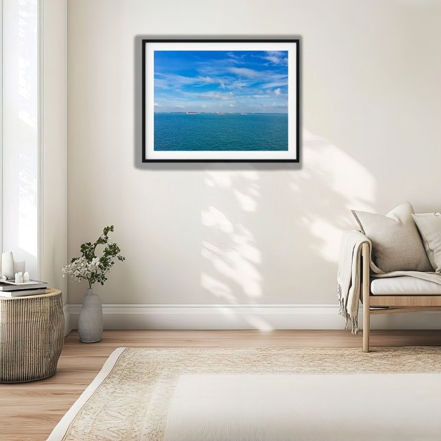 Singapore Strait Shipping Lanes with Cargo Fraktas Poster (Skapare uppladdad)