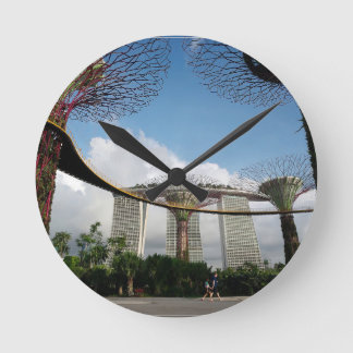 Singapore - trädgård vid fjärd- och rund klocka