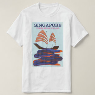 Singapore "Travel där by flygplan" T Shirt