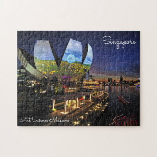 Singapore Travel Jigszawa Puzzle: Art Science Muse Pussel