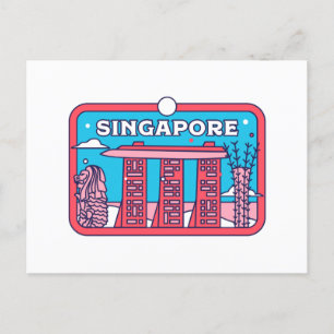 Singapore Travel Souvenir Vykort