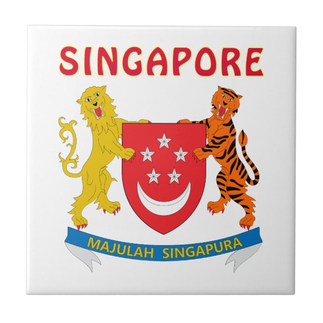 SINGAPORE vapensköld Kakelplatta (Framsidan)