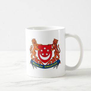 Singapore vapensköldmugg kaffemugg
