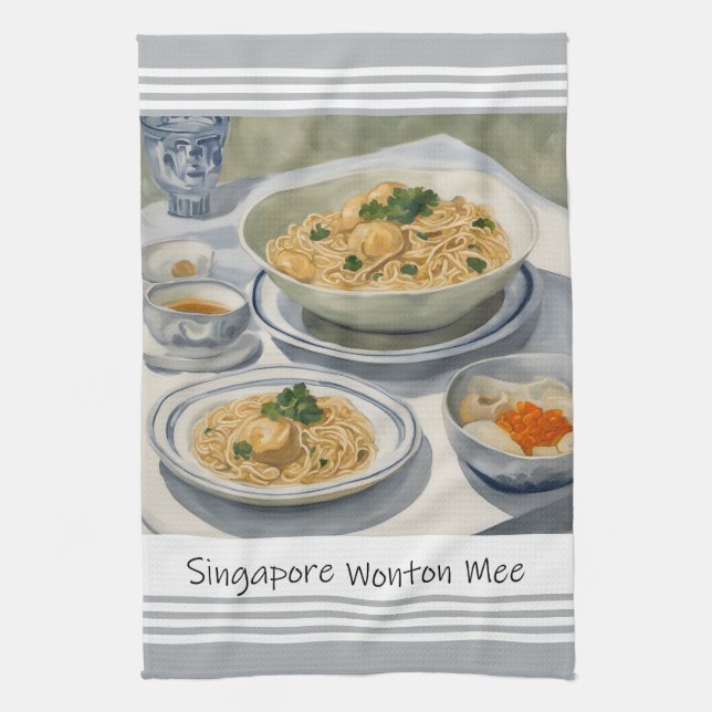 Singapore Wonton Mee Kitchen Towel Kökshandduk (Vertikal)