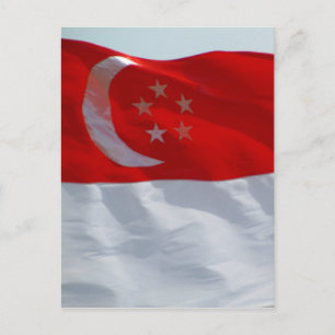 singaporeansk flagga vykort
