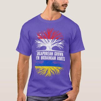 Singaporeansk odling med ukrainska rötter Flagga T Shirt