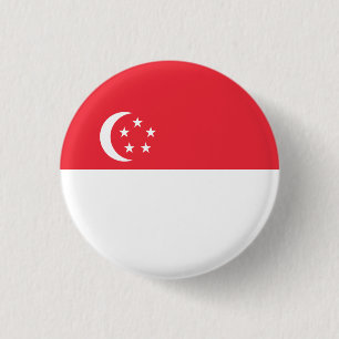 Singaporeanska Flagga, Singapores Flagga Knapp