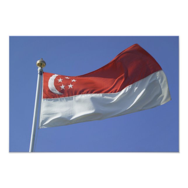 Singaporeflagga Fototryck (Framsidan)