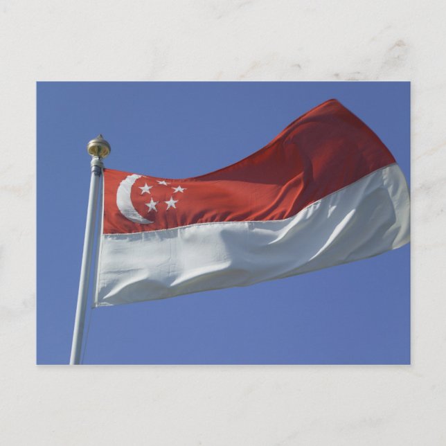 Singaporeflagga Vykort (Framsida)