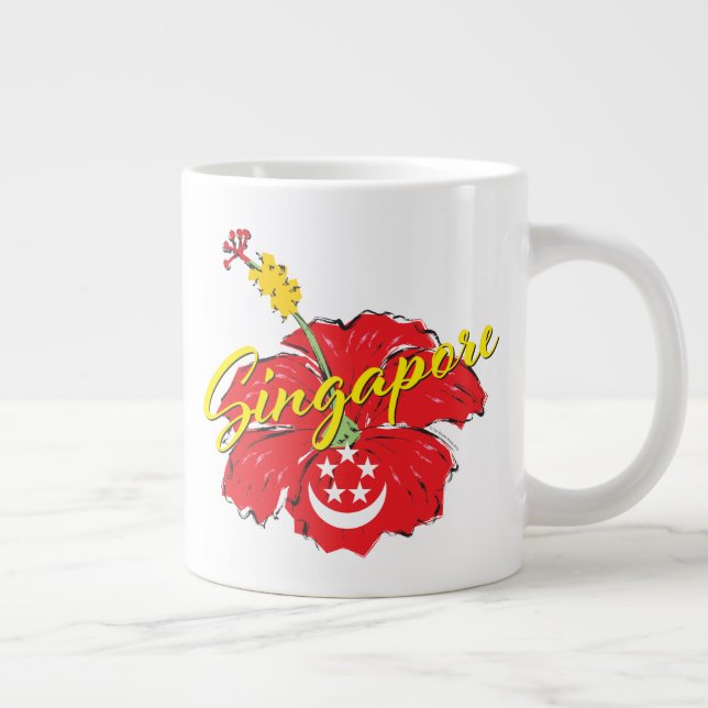 Singaporepatrioter (Hibiscus) Jumbo Mugg (Höger)