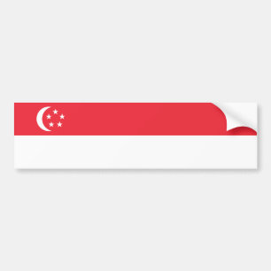Singapores flagga bildekal