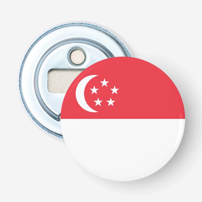 Singapores flagga flasköppnare (Framsidan)