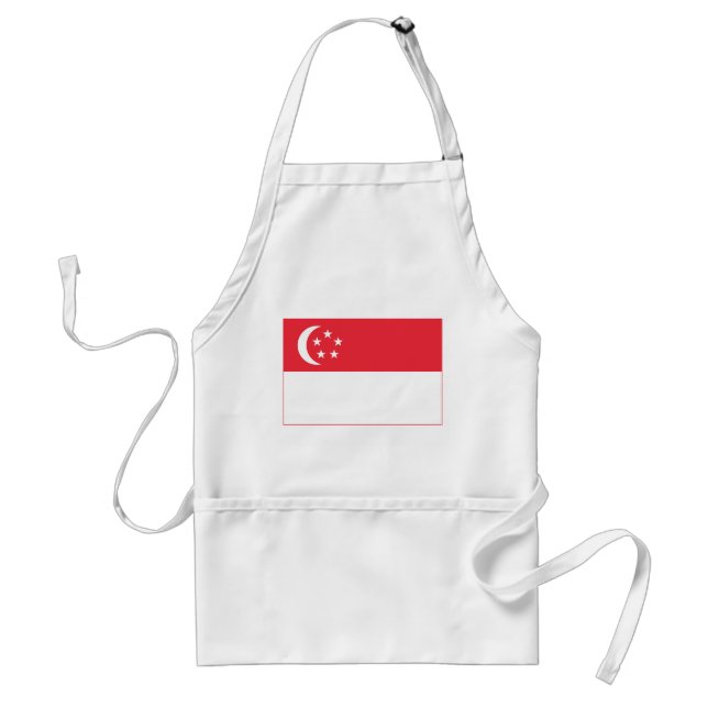 Singapores flagga förkläde (Framsidan)