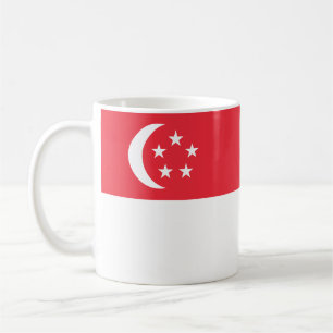 Singapores flagga kaffemugg