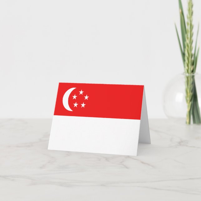 Singapores flagga Notecard Kort (Framsida)