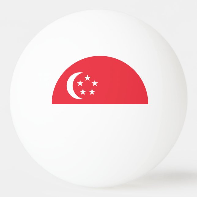 Singapores flagga pingisboll (Framsidan)