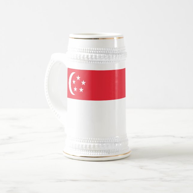 Singapores flagga sejdel (Framsida vänster)