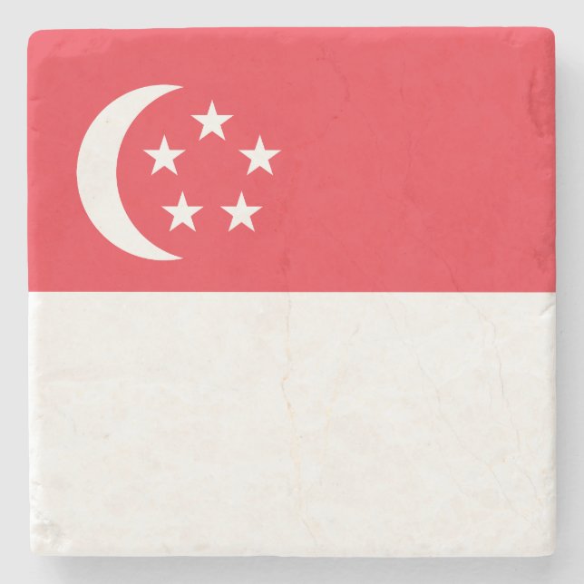 Singapores flagga stenunderlägg (Framsidan)
