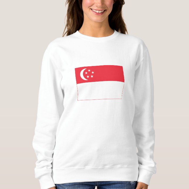 Singapores flagga t shirt (Framsida)