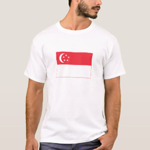 Singapores flagga t shirt