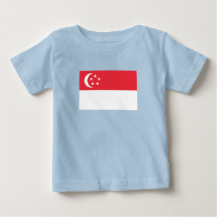 Singapores flagga t shirt