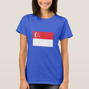 Singapores flagga t shirt