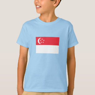 Singapores flagga t shirt