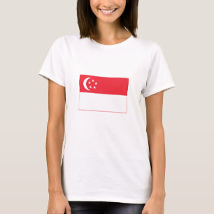 Singapores flagga t shirt