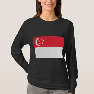 Singapores flagga t shirt