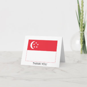 Singapores flagga tack kort