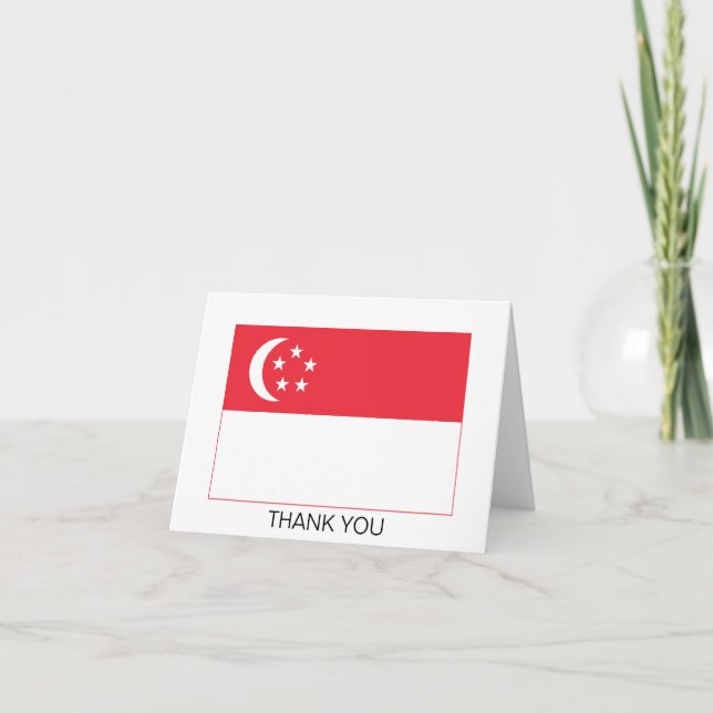 Singapores flagga tack kort (Framsida)